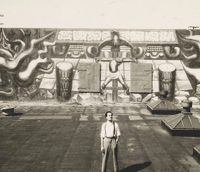 The mural América Tropical (1932) flaunts the communist ideals of artist David Siqueiros. City powerbrokers have it whitewashed and presumably destroyed.