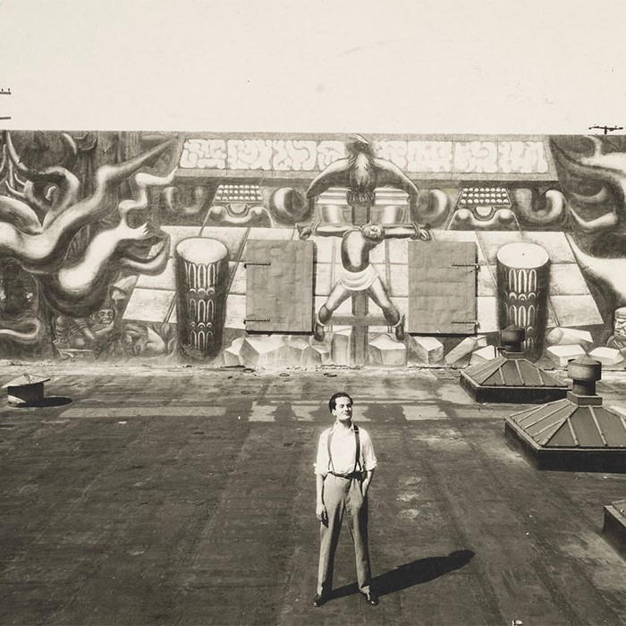 The mural América Tropical (1932) flaunts the communist ideals of artist David Siqueiros. City powerbrokers have it whitewashed and presumably destroyed.